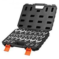 Raktų rinkinys Crowfoot, 30 dalių, 3/8" pavara, metriniai/SAE, Cr-Mo plienas, su dėklu