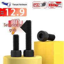 Grade 12.9 Full Thread Hex Socket Head Cap Screw High-Strength Bolt M1.4–M24 M2.5*4