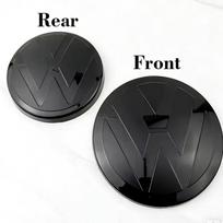 2pcs Front and Rear Emblem For VW Golf 7 Golf 6 Golf 7.5 Golf 8 Modified Black Label Flat Mirror Logo Cover Stickes Accessories GOLF 8 (MK8)