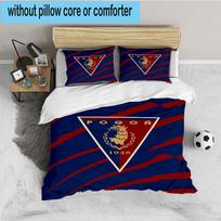 Pogoń Football Crest 3PCS Bedding set,Ideal for 1pc Duvet Cover And 2pcs Pillowcases Perfect for Fan gift,Ideal for Bedroom, Dormitory 135cmx200cm brown