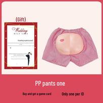 Jaunikio pasiėmimo žaidimo pokštas: Nuotraukų rekvizitų rinkinys - Jaunikio krūtinės raumenų šortai ir languota galvos juosta pink