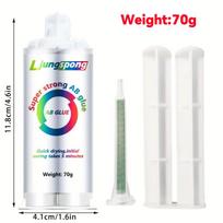 Super Strong AB Epoxy Glue-Quick, Waterproof Gel Adhesive,Versatile Bonding Metal,Plastic,Ceramic,Glass-Tube Container Adhesives white