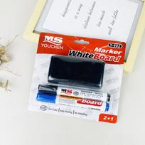 4-Color Whiteboard Marker Set with Erasers for Meetings & Teaching black