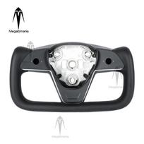 Upgraded Heated All-Leather Yoke Steering Wheel for Tesla Model 3 & Y juoda