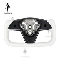 Upgraded Heated All-Leather Yoke Steering Wheel for Tesla Model 3 & Y balta