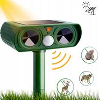 Ultrasonic solar animal repeller