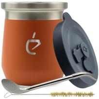Rewolucyjny zestaw yerba mate termolid dualflow pink pro: matero, bombilla