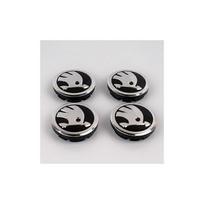SK05 - 60MM 4 vnt. Centriniai dangteliai Skoda Sidabriniai vieno dydžio