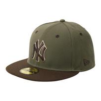 New Era 59FIFTY Series York Yankees Polyester Baseball Cap Unisex Couple Style Color New Olive Green/Walnut Asian Version 7 5/8 žalia