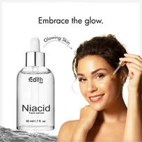 Edith Naturals Niacid Face Serum - 10% Niacinamide,skin Brightening Serum, Anti-Aging, Skin Repair, Supercharged Face Serum, Dark Circle, Fine Lin black