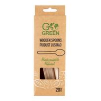 Gogreen Go Green mediniai šaukštai, 20 vnt.