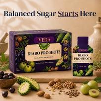 Veda Diabo Pro Shots – Ayurvedic Sugar Metabolism Support with Karela, Jamun, Amla, & 14 Herbs | Pre Mixed, No Preservatives | Single-Serve Liquid S