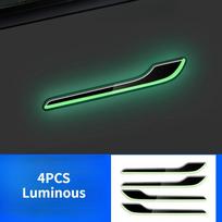 4Pcs Car Luminous Door Handle Sticker for Tesla New Model 3/Y Juniper 2025 Night Glow Door Handle Cover Protector Accessories blue