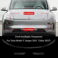 TPU Headlights Film for Tesla Model Y Juniper 2025 Car Accessories Transparent Taillight Protective Film Blackened Waterproof gray