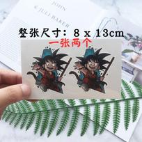 Dragon Ball Tattoo Stickers - Seven Dragon Balls, Goku Cartoon Long-Lasting Stickers For Posters And Souvenirs Of Anime Culture black