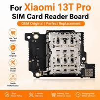 For Xiaomi 13T Pro SIM Card Reader Board OEM Original SIM Tray Flex Cable Replacement Parts black