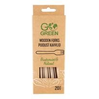 Gogreen Go Green medinės šakutės, 20 vnt.