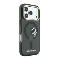Karl Lagerfeld HC MagSafe IML Peekaboo Print & Metal Frame dėklas, skirtas Apple iPhone 18 Pro, juodas