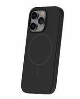 iLike Apple iPhone 16 Pro Max Soft Touch silikoninis dėklas su magnetu, juodas