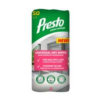 Presto universalios sausos valymo servetėlės, 50 vnt.