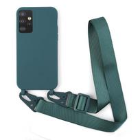 Skersinio korpuso dirželio dėklas, skirtas Samsung Galaxy S23 S22 Ultra S20 S21 FE A52 A13 A53 A54 A14 A24 A34 A33 A32 A12 A72 A51 A71 A22 A41 A21S minkštas dangtelis iphone 14 tamsiai žalia spalva