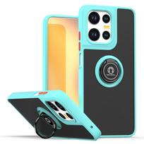 Shockproof Matte Armor Phone Case For Motorola Moto G75 5G Magnetic Ring Holder Stand Hard PC Back Cover Moto G75 5G dangaus mėlyna spalva