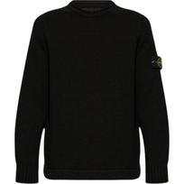 Stone Island Lambs Wool Crewneck Black Men Tops 8115568A3-V0029 XL black