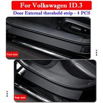 Volkswagen VW ID.3 2026-2026 Automobilio slenksčio apsauginės lipdukai Durų bagažinės įbrėžimų atsparūs interjero elementai For 2021-2023 black