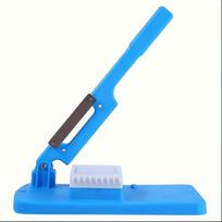 1pc Multi Functional Food Slicer , Easy Assembly, Detachable for Frozen Meat, Potatoes, Bananas, Apples , More , No Charging, Battery-Free Slicer blue