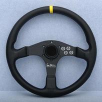14inch JDM Drifting Sports Car Steering Wheel Flat Suede Leather Racing Steering Wheels Leather 1 gray