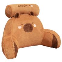 Lovely Capybara Plush Pillow Cartoon Cute Soft Stuffed Plushy Toy Cozy Capibara Lumbar Support Chair Seat Cushion Sofa Home Deco 60X40cm ruda