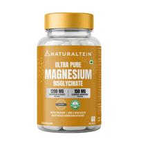 Naturaltein Magnesium Glycinate 1200mg (150mg Elemental) | Chelated High Absorption Magnesium Supports Sleep Quality & Muscle Relaxation | Glyph