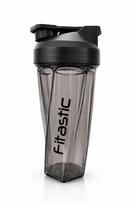 FITASTIC Vortex Shaker Bottle – 700 ml Self-Mixing Shaker for Protein, Gym & Fitness | BPA-Free | No Ball Needed(Charcoal Black) (Black) black