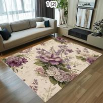 Didelis gėlių rašto kilimas svetainei, namų dekoravimui, vintažinis gėlių rašto kilimėlis, grindų kilimas, minkštas kilimas miegamojo dekoravimui 40X60CM gray