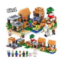 Illager Raid Village Statybos Rinkinys Minecraft Mano Pasaulis Serijos Žaislai