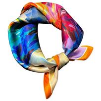 New Natural Real Silk Scarf Women Bandana Square Scarves Wrap Kerchief elegant Fashion Luxury High Quality Hijab For Lady Real Silk 53x53cm blue