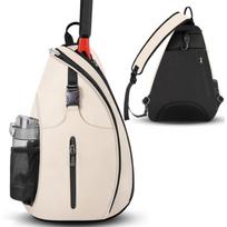 Tennis and Badminton Bag Outdoor Sports Training Shoulder Tennis Bag Pick Ball Backpack Crossbody Bags One Size