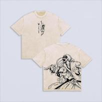 Manga Kurosaki Ichigo BLEACH T-shirt For Men Clothing Summer Short Sleeve Cotton Tees Clothes Vintage Washed Oversized T Shirt M white
