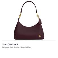COACH Juliet Rūgštinio rauginimo odos peties rankinė Didelė moteriška Raudonai ruda CR981-B4YDS One Size 1 black