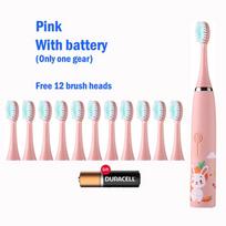 XiaomiChildren Electric Toothbrush With Replace Brush Heads Kids Cartoon Toothbrush Ultrasonic Sonic Electric Toothbrush With 6 Head