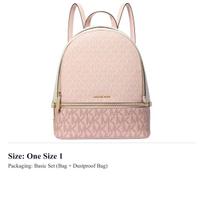 MICHAEL KORS Rhea dengto drobės kuprinė, vidutinė, moteriška, rožinė 35S5GRAB6V-PWD BLSH MLT One Size 1 white