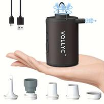 VOLLYC Portable Air Pump, Vacuum Bag Pump, USB-C Charging, Inflation & Deflation, Ideal for Sleeping Pads, Air Beds, Pool Toys juoda