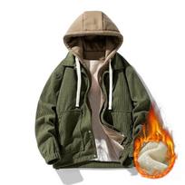 Nauja medvilnine paminkštinta striukė, vyriška žiemos beisbolo džemperis Medvilninė striukė Mados įrankiai Gatvės hiphopo striukė netikri du komplektai 4XL žalia
