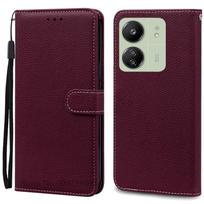 Dėklas Xiaomi Poco C65 Odinis Piniginės Tipo Atlenkiamas Dėklas POCO C65 C 65 PocoC65 Dangtelis Coque Fundas Telefonui Xiaomi Poco C65 For Poco C65 vyno raudonos spalvos