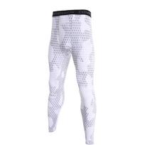 Vyriškos kaukoliu rašto suspaudimo bėgimo ir treniruočių tamprės - Greitai džiūstantys sportiniai fitneso kelnės Triple Extra Large white