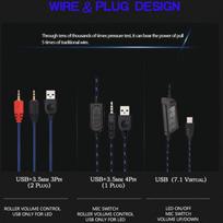 For PS4 Gaming Headset Gaming Headphones Durable Adjustable Head Mounted Computer Accessories Luminous Headphones