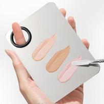 Nerūdijančio plieno makiažo paletės rinkinys - Lūpų dažų ir makiažo pagrindo maišymo įrankis Spatula (Loose) beige