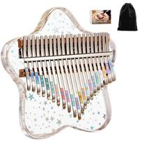 Kalimba 17 21 Key Thumb Piano Crystal Acrylic Kalimba Portable Cute Instrument Finger Piano For Beginners Exquisite Gift gray