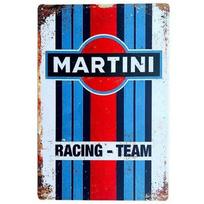 Martini Racing Team Skardinis ženklas Garažo dekoras Vyriškas urvas Sienos menas 20x30cm（7.8x11.8inch） blue