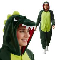 Piżama Onesie Kigurumi Kostium Przebranie Dinozaur M: 155-165Cm brown